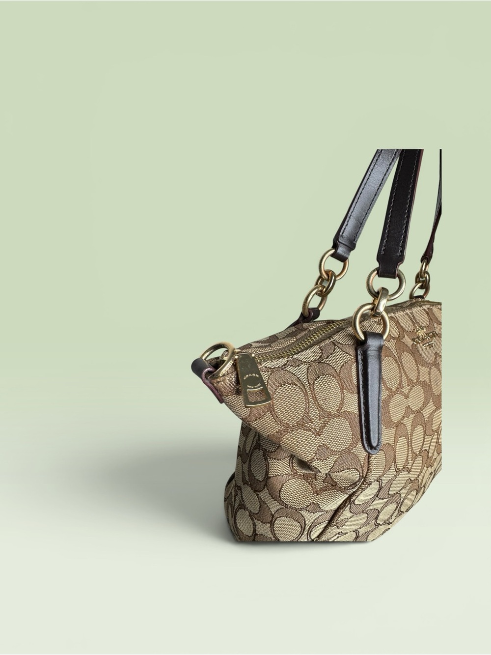 Coach Small Kelsey Satchel Signature Jacquard - Picture 3 of 10